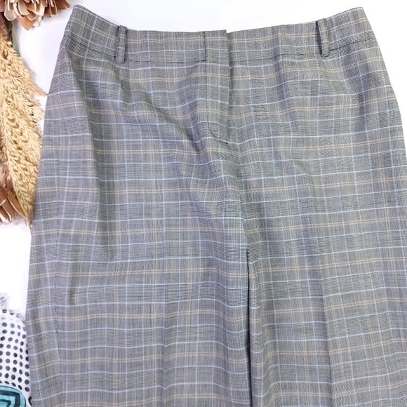 New Carlisle Grey Plaid Business Slacks Sz 14 - Picture 3 of 13